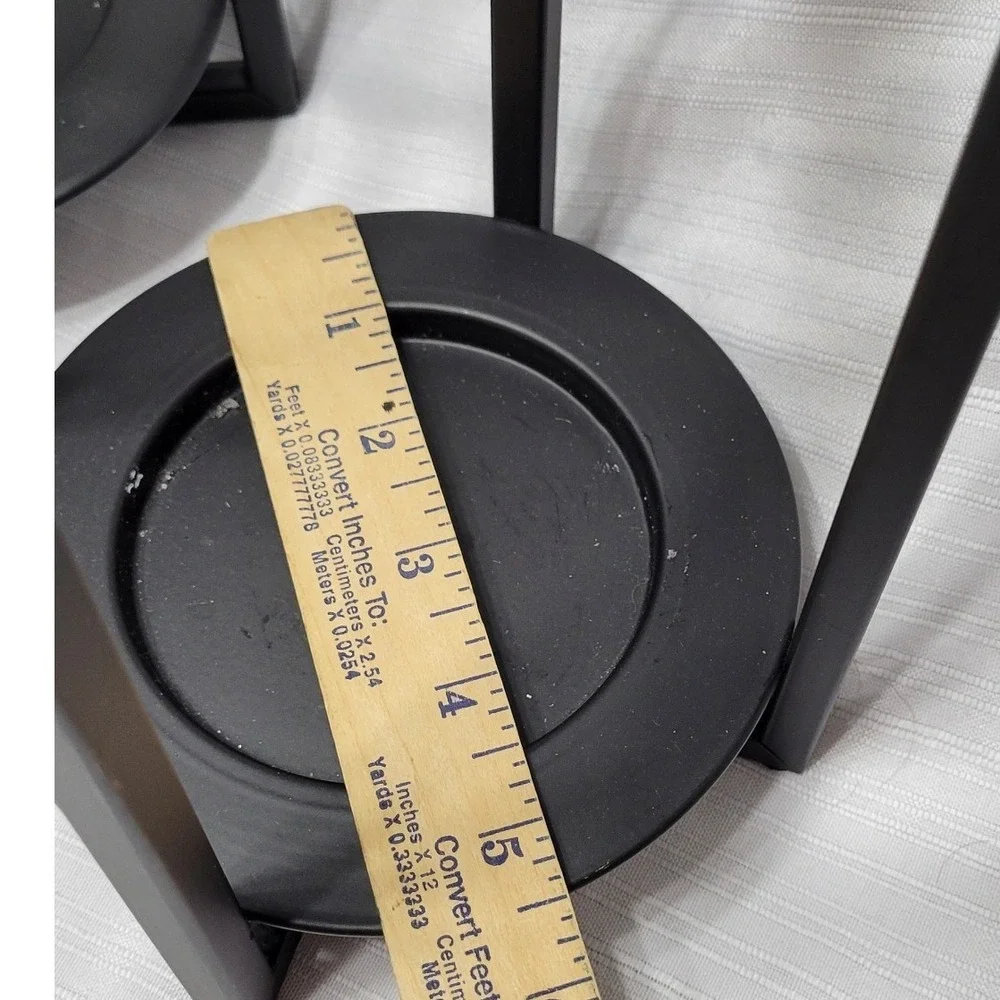 Modern Candle Holders Geometric Set of 2 Minimalist 15